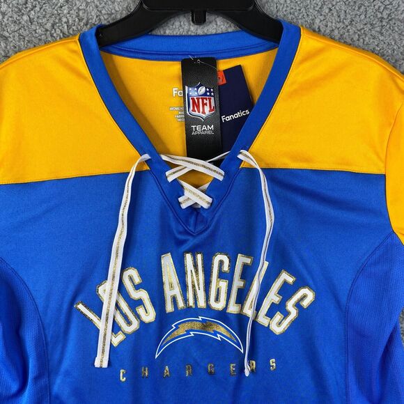 Fanatics Los Angeles Chargers Women’s shirt Size Medium Short Sleeve NWT, NEW - Picture 3 of 16
